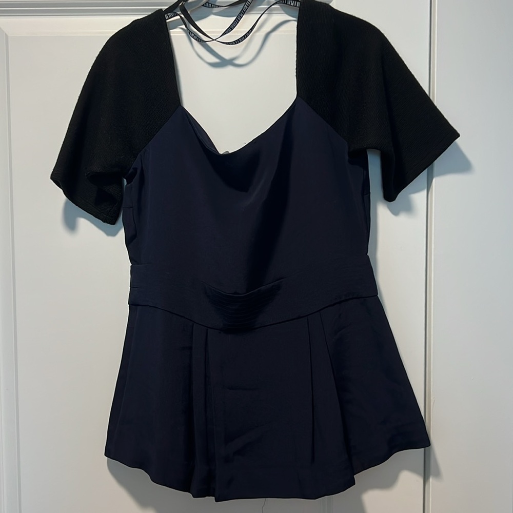 Barneys New York Silk Navy Top by Vena Cava -NWT - Picture 7 of 9